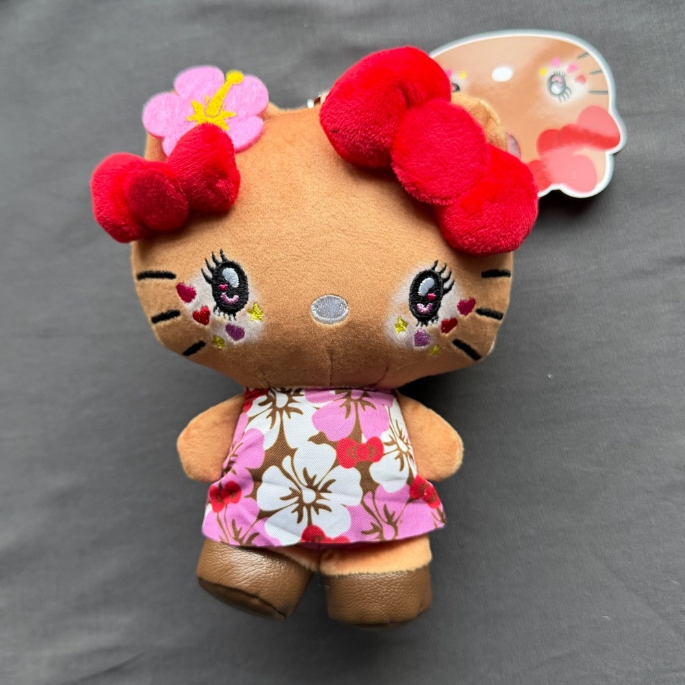 Japan Sanrio gyaru 101 tan skin Hello Kitty plush or keychain